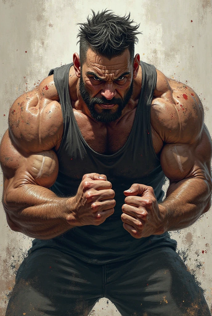 Draw a muscular man 