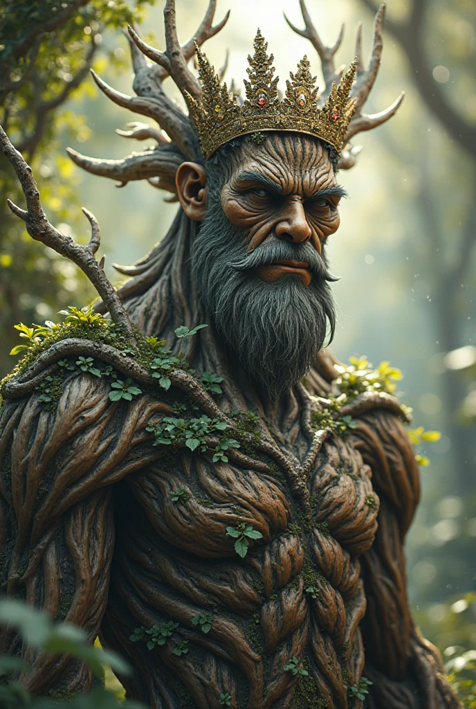 a magical treebeard using nature's power to heal, art nouveau style, ultra-detailed, 8k, highly realistic, dramatic lighting, vivid colors, intricate patterns, organic textures, ethereal atmosphere, fantasy, lush vegetation, glowing magical energy, radiant colors, dramatic shadows and highlights, masterpiece