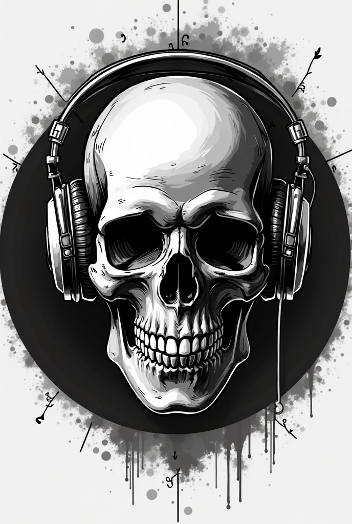 A t-shirt with a skull, t-shirt design, sticker. 