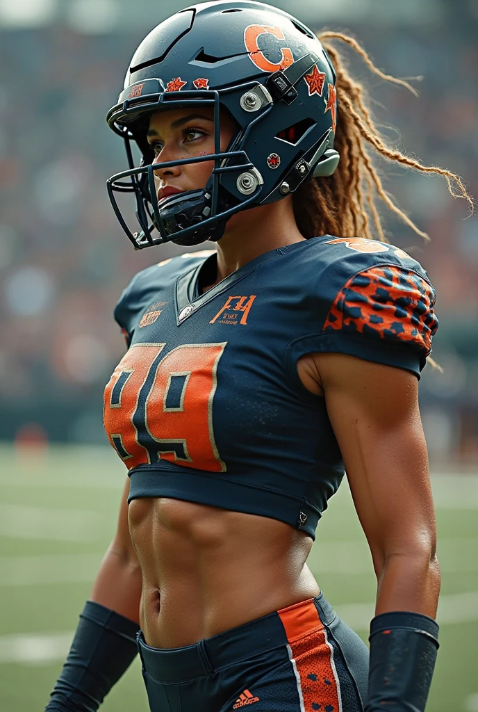 an offensive lineman for the Oregon ducks female football team. Number 71