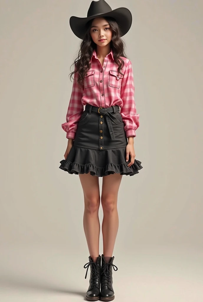 A teen girl with Indonesia face, approximately 16 years old. The girl can be seen in the process of peeing. Standing. Scared expression face, Incontinence, (urination:1.5) (peeing in skirt) (face view to camera)