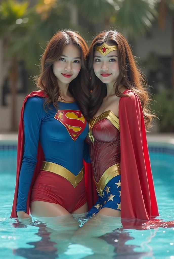 Supergirl, qualidade superior、obra prima、超A high resolution、(Fotorrealista:1.4)、FOTO CRU、1 em、uma loira、Esbian de corpo inteiro、seios grandes e cheios、Clivagem Ultra Exposta、erotick、Erotic Look、gargantilha、Double eyelidm、Perm solto e fofo、Cabelos Semi Longos、roupas estudantis