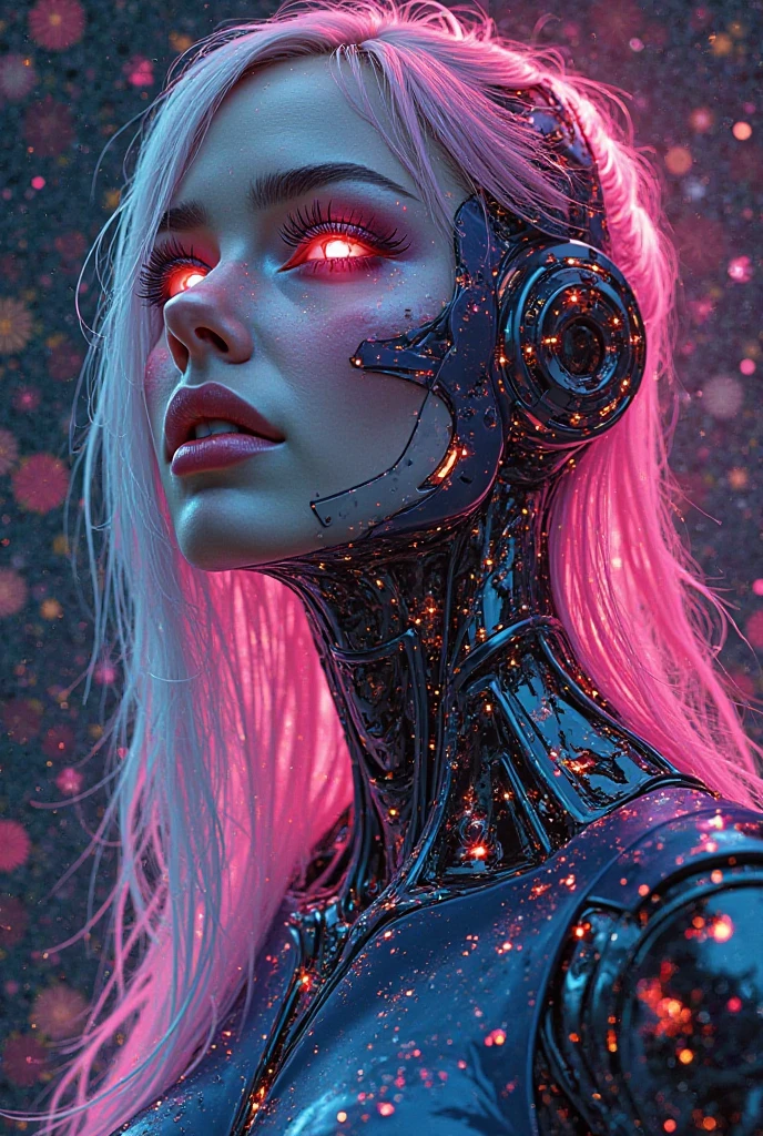 Stunningly gorgeous beautiful perfect hr giger tattooed sexy seductive hrgiger girl, Stunningly gorgeousbeautifulperfect soft feminineface, hyper detailed neon ruby eyes, large breasts, full body view, nude, no color black and white only