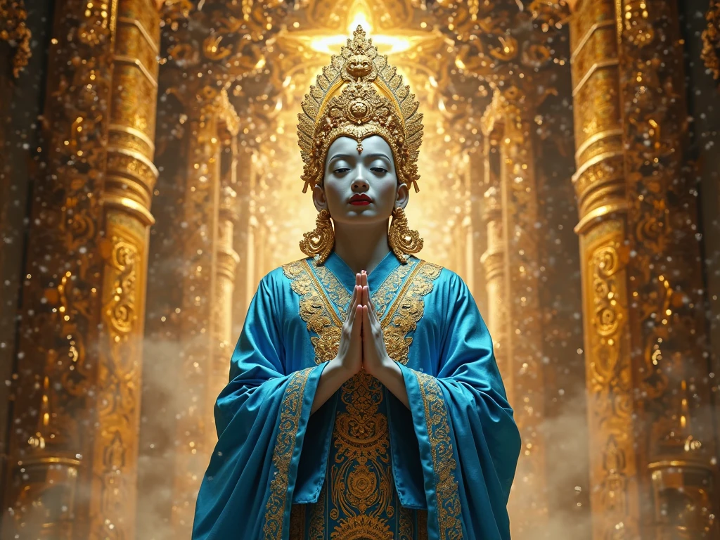 drawing, ultra realistic, 8k, extremely detailed, high quality, Once upon a time, there was a king who decided to attend a lecture by Buddha Shakyamuni. The king was about to hear about Buddhism for the first time. In this lecture, Buddha explained the nature of humanity through a parable that dates back billions of years., photos, natural light, night, stars, ultra realistic image, realistic texture, extremely detailed, realistic texture, high quality,