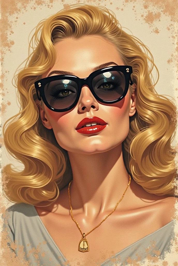 Cartoon character of a woman in black bikini with black glasses, cabelo cacheado marrom escuro, animation character, Caractere estilizado,