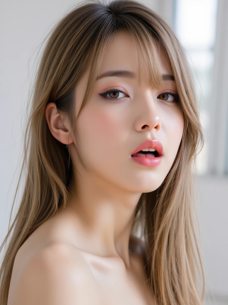 (realistic, photo-realistic:1.37),(8k, RAW photo, best quality, masterpiece:1.2), cute, ultra-detailed,heart-shaped pupils,physically-based rendering, ultra high res, kodakvision color, shot on Arricam LT Camera, bokeh, sharp focus,
looking at viewer,photorealistic,realistic, solo, photorealistic, best quality,extremely detailed face,extremely detailed eyes and face, beautiful detailed eyes,absurdres, incredibly absurdres,haunting smile,Messy hair, floating hair, ,