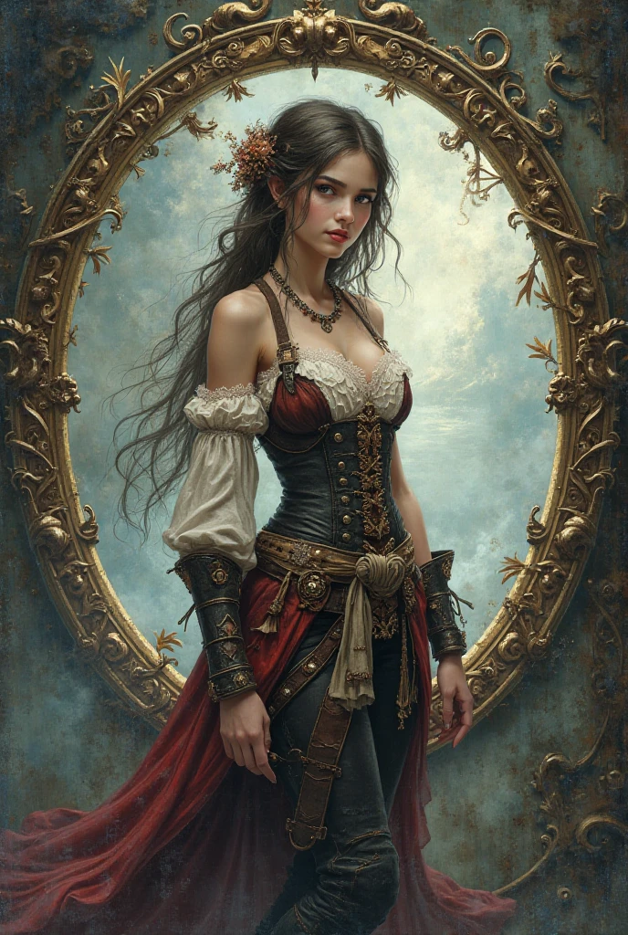 Isabela era **the personification of power and seduction in the form of a woman**. His military uniform , fair and impeccable, seemed to have been sewn exclusively to highlight each curve **escultural**—it wasn't about defined muscles, but over a **silhouette that stopped hearts**.  

Seus **glutes were a work of art**, designed with a firmness that defied any discreet look. As **escapulas, marked and elegant**, created a posture that mixed authority and grace. As **pernas**, shaped by years of training, ended in firm steps, almost feline, as if she knew the ground belonged to her.  

O rosto? **dazzling**. skin golden-haired by the sun, full lips that seemed made for dangerous smiles, e olhos **green like the dense forest—penetrating, calculistas**. O cabelo, dark brown, always tied in an austere bun, but some rebellious strands insisted on falling over the forehead, Giving it an air **sloppily sensual**.  Superhero comic style