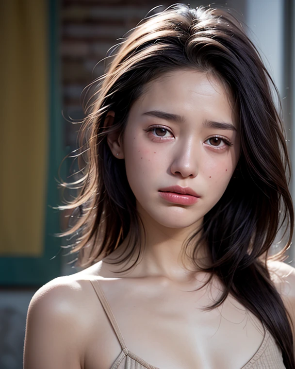 Best quality, masterpiece, ultra high res, (photorealistic:1.4), raw photo, 1girl, offshoulder, in the dark, deep shadow, low key, cold light,smali