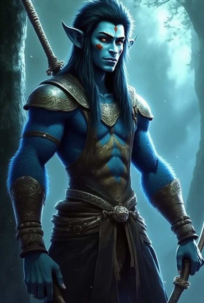 A mysterious warrior emerges from the depths of the sea in Atlantean armor, ready to defend his kingdom against any threat. His luminescent blue eyes reflect the power and wisdom of the oceans.