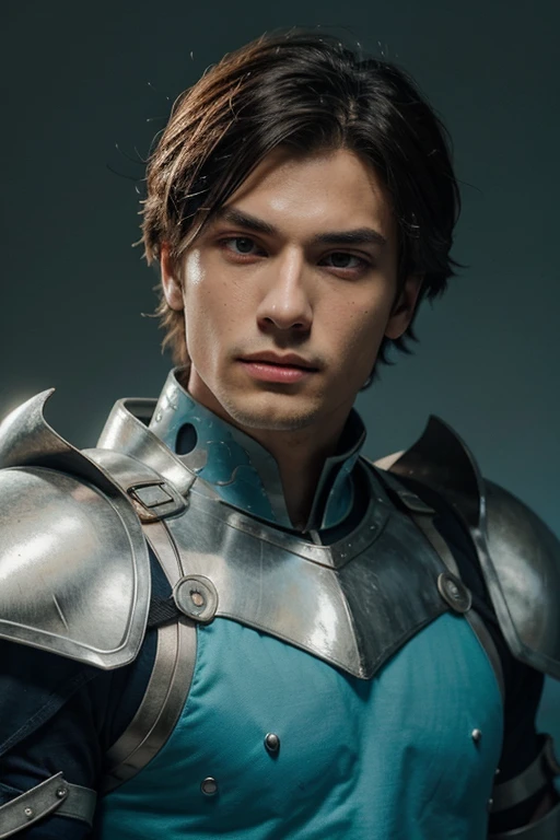 Garen (League of Legends). Crew cut hair. Male. Anime style