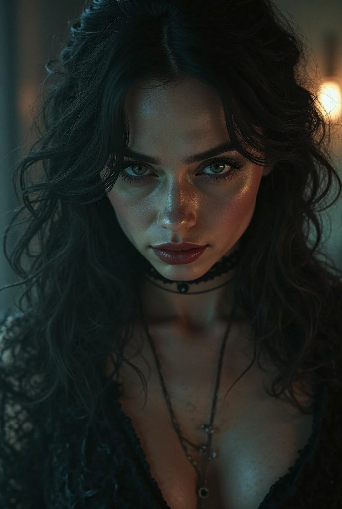 Masterpiece, Jinx from Arkane, (UHD, 8K wallpaper, High resolution), Cinematic lighting, award-winning, extremely detailed skin, extra detailed face, high detail eyes, photo-realistic, Zeiss 85 mm F/1.4, by Ellen von Unwerth