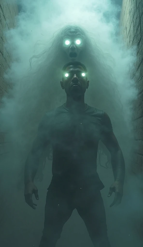 A green colour traingle in which andrew tate is standing something like hacking background