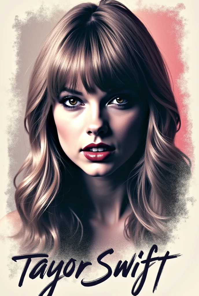 Create a Taylor Swift t-shirt print with her name on the t-shirt