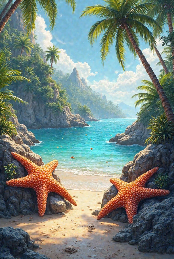 NSFW. (nude) (Nami, large breasts, strip of pubic hair), doggy style, (double penetration, vaginal penetration, anal), ahegao, cavemen, on a deserted beach, shipwreck, (depth of field) (dramatic sunlight), ((best quality)), ((masterpiece)), (detailed)