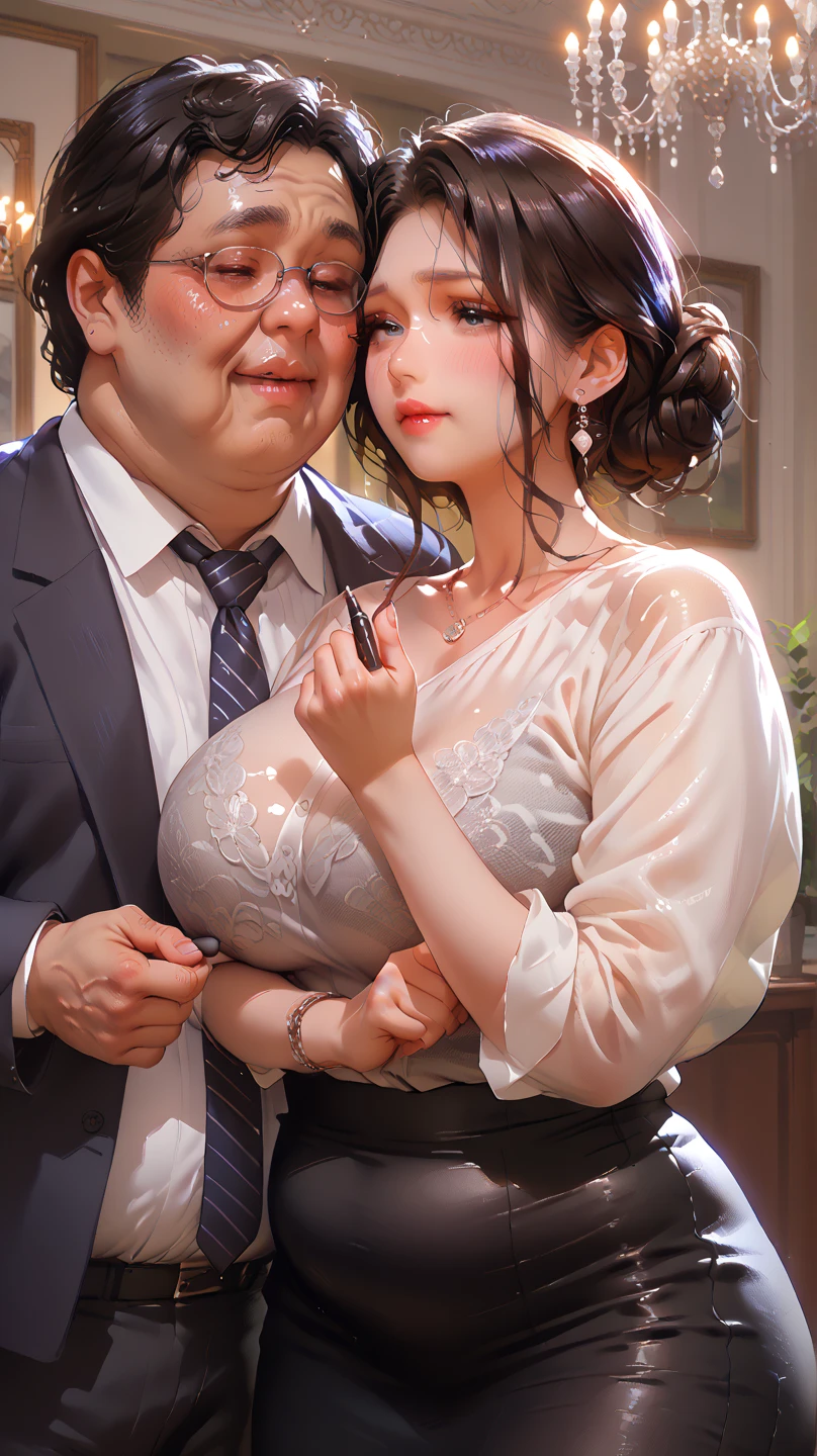 A married woman and her yakuza father-in-law Rina Koike Completely naked Wide pelvis Plump Voluptuous pubic hair kiss
