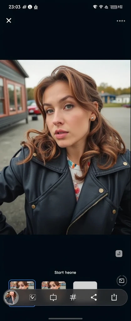 <lyco:Drew Barrymore_v1.0:0.9>fullbody photo of Drew Barrymore (high detailed skin:1.1), wearing a (leather jacket:1.1),  outdoors, sunny, 8k uhd, dslr, bright lighting, high quality, film grain, Fujifilm XT3, detailed skin texture, (blush:0.2), (goosebumps:0.3), subsurface scattering