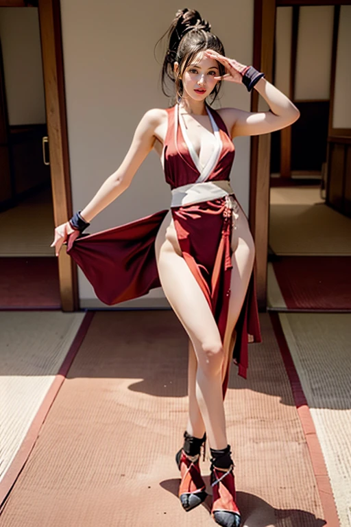 (highest quality、8k、16k、masterpiece、Realistic、Super detailed、Beautiful in every detail、ray tracing)、photograph、
BREAK、Naked 25 year old woman, beautiful face like an idol,naked、(((How many times should you wrap the string around your body?)))、(the string gets tied around the body)、(bind)、((Bind the hands and feet with rope))、(((body is restrained)))、beautiful legs、beautiful breasts、beautiful pussy、((smile))、((((red and cinematic lighting)))), cyberpunk geisha,(( red glow)), gorgeous and sexy geisha, red decoration, ((red mood in background)), Chinese girl, beautiful geisha, inspired by Gong Xian, red decoration, in Japanese room.