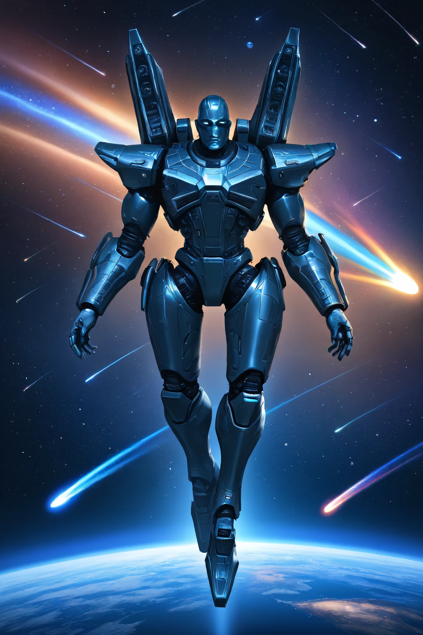 spaceship, Captain Future, comet, very detailed and beautiful design, illustrations, masterpiece, Highest quality, high resolution, 8k, Dynamic Production, comet, Galaxy Cloud Patterns, Advanced machinery , unknown planet, Exquisite Optical Effects, Mysterious Atmosphere, Precise Textures, Shandana Scenery, Explosive Effects, Impressive realism, Perfect Reality, HDR, UHD, Studio Lighting, Ultra Fine Painting, Sharp Focus, Physically-Based Rendering, Extreme Detailed Expression, professional, vivid colors, Bokeh