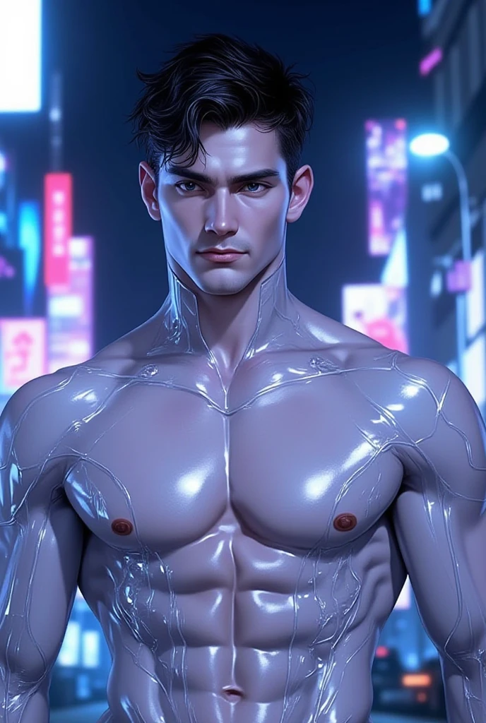 masterpiece, high quality, best quality, HD, actual, perfect,1 person,young,handsome man,6 pack abs,Sexy breasts,sexy body, thin ad slim body,detailed body, naked, exposed perfect penis, nude, perfect shaped penis, asian boy body