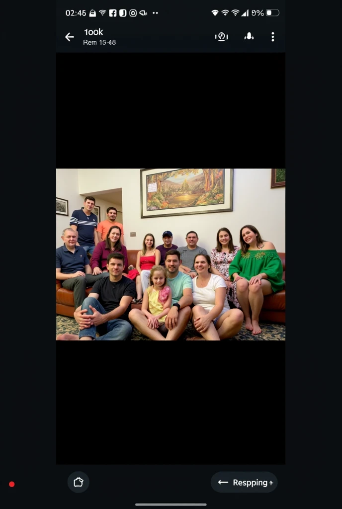 family photo, 6 siblings (One sister 5 brothers) , middle aged all, happy , on a mountain