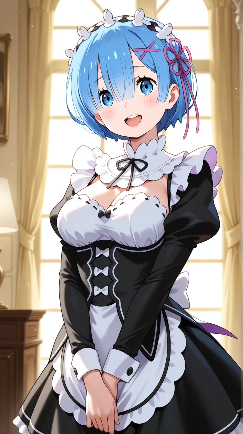 Write a completely different character like Rem from Re:Zero、But I wanted her characteristics to be completely different from Rem&#39;s.、Change your hair color、Wear something other than a maid outfit、Without hair ornaments
