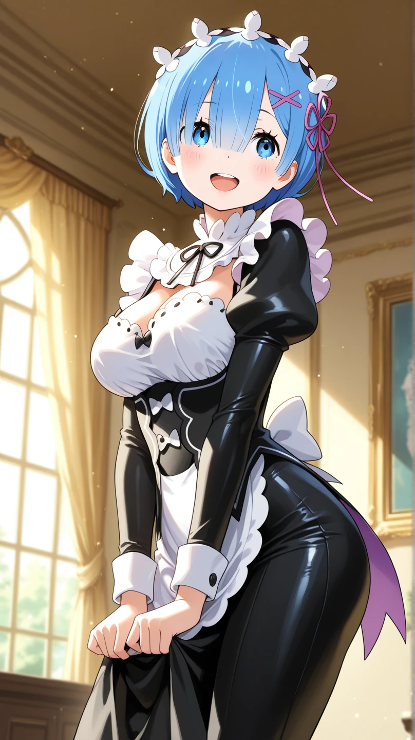 score_9,score_8_up,score_7_up,score_6_up,score_5_up,score_4_up,(source_anime),
Masterpiece, Beautiful, best quality, source_anime, <lora:xl_more_art-full_Add:0.8>,
by asanagi, \(asanagi\), digital art, digital painting, shiny skin, soft shading, pale white skin, <lora:Asanagi_Style_Pony:1>,
\(shuten_douji_(fate)\), \(fate/grand_order\), oni, horns, purple hair, purple eyes, bob cut, blunt bangs, thick eyebrows, eyeliner, skin-covered horns, pointy ears,
small breasts, slim waist, petite, skindentation, wide hips,
Maid outfit, maid, maid_headdress, black thighhighs, puffy sleeves, garter straps, wrist cuffs, maid apron, bowtie, detached collar, frills, frilled skirt, corset, fine fabric emphasis, cool, realistic_texture, lifelike texture, rating_general,
1girl, blush, smile, smug, :3, parted lips, reaching, reaching out, beckoning, open hand, leaning forward, standing,
interior, mansion, european architecture,