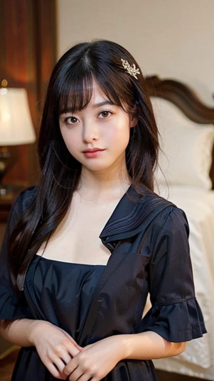 (Ultra-high resolution), (masterpiece), (Attention to detail), (high quality), (最high quality) , One Girl, Medieval Lady, ((Queen)), Gorgeous dress, crown, gem, Long Wavy Hair, Royal Cloak, Throne, gold, sapphire, Emerald, Pearl Necklace, Orb, Scepter, Elegance, Elegance, Dignity, Gorgeous and luxurious, royal palace, Red carpet, chandelier, noble