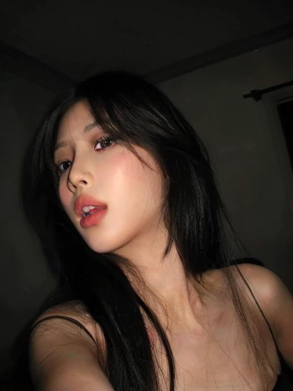 master part:1.2, best qualityer), qualidade 4K, realisitic, (Actual image, details Intricate, Depth of field), (1 girl, standing alone), make up, separated lips, highy detailed, face perfect, (skin denture), thick-thighs, Broad Hips, small waist, Cao Cao, bright coral lips, tattooed, CHEST TATTOO , ASİAN, ulzzangs, korean, ulzzang, ANDY FLOWER ASIAN, image of a woman、above the face、unsmooth skin、Masterpiece artwork、Maximum quality、8k photo、Woman in her 40s, Middle-aged Woman、wearing a mask、Keep your face close to the audience, magnificent korean woman of the best quality, Masterpiece artwork, perfect like Jennie Kim, beautiful  face, (Foto realisitic: 1.3), (highly detailed skin: 1.2), 8K HD, dslr, high qualiy, high resolution, 4K, 8K, best proportion, four fingers;, (realisitic: 1.3), handsome 1, the highest quality, a mulher ASİAN mais perfeita do mundo, so beautiful surreal features, no defects, (8K, CRU photo, best qualityer, Masterpiece artwork: 1.2), (realisitic, foto-realisitic: 1.37), ultra detali, ultra high nothing, 1 , gazing at viewer, beautiful detailed face, beautiful lips, narrow, (Waist slender: 1.3), chemise, detailed beautiful skin, texture skin, floating hair, Professional Lighting, magnificent woman, ASİAN woman, mulher ASİAN mais linda do mundo, the woman of dreams,  ASİAN, lulu chen, Beautiful Chinese model, dilraba dilmurat, Qifenglin
