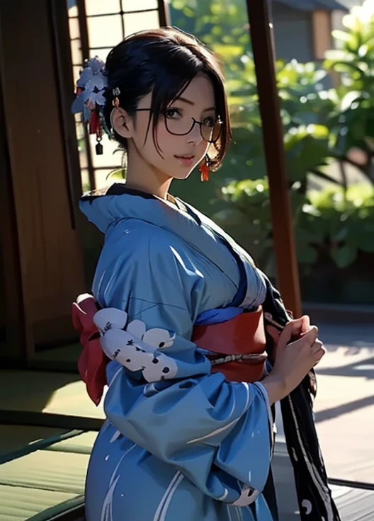 Modern Chinese portrait of a 12 year old girl with glasses，sweating，Very thinです，((yukata:1.8))Long Hair，clavicle，浮肿eye，Wet underwear，whole body，small，Best Line，eye，bangs，Thin legs，((Show your chest:1.5))、eye make up，娇small，Very thin，Very thinです，skinny，Flat Chest，2-color light、Large diameter、Low ISO、White balance、Three-part method、8K raw data，Urzang-6500-v1.1, (Photorealistic:1.4), Very detailedeye和脸, detailed and beautiful eye, Absurd, Very detailed, High resolution, Very detailed，Highest quality，masterpiece，Very detailed，Pure cotton underwear，whole body照，whole body照，胸围较small，((open your legs to the sides:1.2))Your underwear is wet,I want to go to the toilet,straddling on toilet stool,toilet straddling, on toilet,