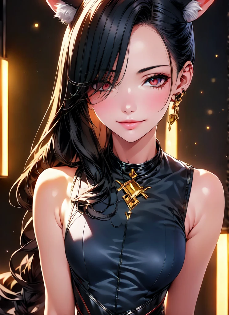 ((best quality)), ((masterpiece)), (intricate details, hyperdetailed:1.15), 35mm, bokeh, (perfect face, highest detailed face), (cowboy shot, mid-angle shot), fashion photography of bratz, <lora:bratz3-01:0.6>, lips, large breasts, beautiful, makeup, mascara, lip gloss, perfect eyes, long eyelashes, long hair, (wearing a latex dress), looking at viewer, 8k, shiny, glow, (bloom), beautiful girl, photoshoot, at a fashion show, catwalk, spotlight
