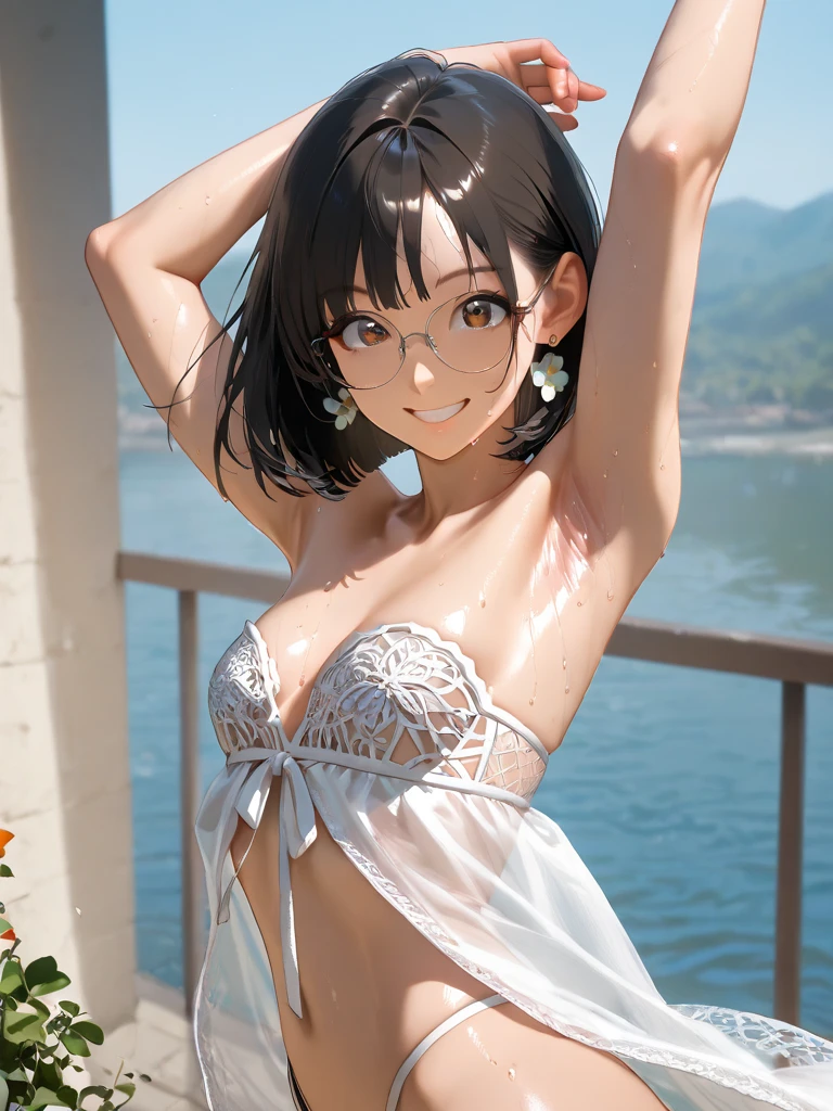 nsfw:1.5,((totally nude)),1faceless boy,penis next to girl's face,((licking tip of a wiener)),((fellatio)),((vaginal hair)), (masterpiece:1.3, top-quality, ultra high res, ultra detailed), (realistic, photorealistic:1.4), beautiful illustration, perfect lighting, natural lighting, colorful, depth of fields, nfsw,spread pussy,feeling organizm,japanese, mature woman, perfect face, cute and symmetrical face, shiny skin,
(middle hair:1.5, half updo:1.5, light brown hair), hair between eyes, brown eyes, thighs, nipple hardening, sweaty, 
beautiful hair, beautiful face, beautiful detailed eyes, beautiful clavicle, beautiful body, beautiful chest, beautiful thigh, beautiful legs, beautiful fingers, 
necklace, hair ornament, (beautiful scenery), (uninhabited islands), (sexy pose), (seductive smile, upper eyes, parted lips), outside