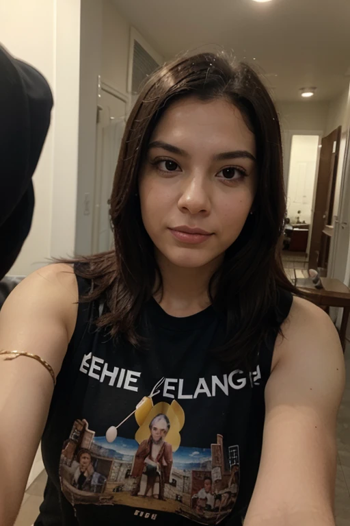 A close-up of a Brazilian supermodel, Brazilian, en la Copa del Mundo, fernanda suarez, carolina gariba, Ana de Armas, colombiano, malika favre, bella dama, julia sarda, 🇺🇦, Se parece a Fabiula Nascimento., Dua Lipa, Hermosa mujer mexicana sentada en una silla con un top blanco, piel de oliva perfecta, Retrato de Sophie Mudd, cerveza madison, 2 4 year old female model, 18 years, piel de oliva, tapa blanca, hermosa cara latina, Violeta Myers, wearing a white sweater, pechos grandes, hermosa joven modelo, Madison Cerveza Chica Retrato, top sin mangas blanco, Plantilla de Instagram, Photography realista, Photography, obra maestra, realista, Realismo, renderizado, Alto contraste, Arte Digital, photographic realist, tendencia en Artstation 8k HD, High Definition, circunstanciado, realista, detallado, textura de la piel, hiperdetallado, Textura de piel realista, mejor calidad, ultra high resolution, (Photographyrrealista: 1.4), high resolution, detallado, Photography crua, Sharp resolution, nikon d850 film, Photography de stock 4, F1 Lens for Kodak Portra 400 Camera.6, textura hiperrealista, dramatic lighting, Tendencia poco realista en Artstation Cinestill 800, CRUDO. Dirigido por: Lee Jeffries.