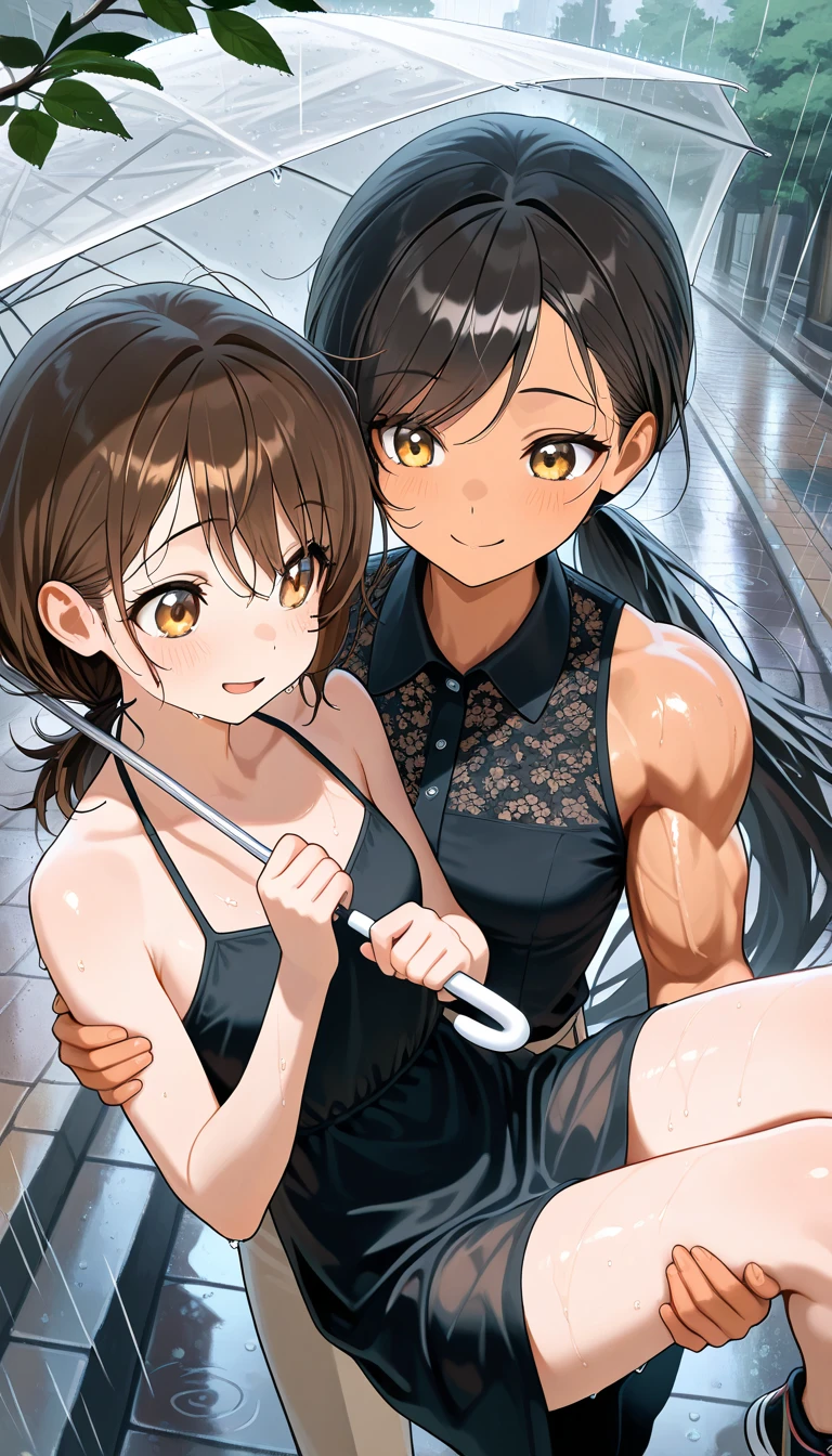 、(masterpiece、Highest quality)、Highest quality, Ultra-high resolution, (((masterpiece))), alone, Sweat、Big eyes, Composition from the front、Shortcuts、Embarrassed face、Bronze colored hair、Cut the back hair short、Bathroom、Shower scene、 Expose、Completely naked、pubic hair、belly button、Large areola、Nipples、short hair
