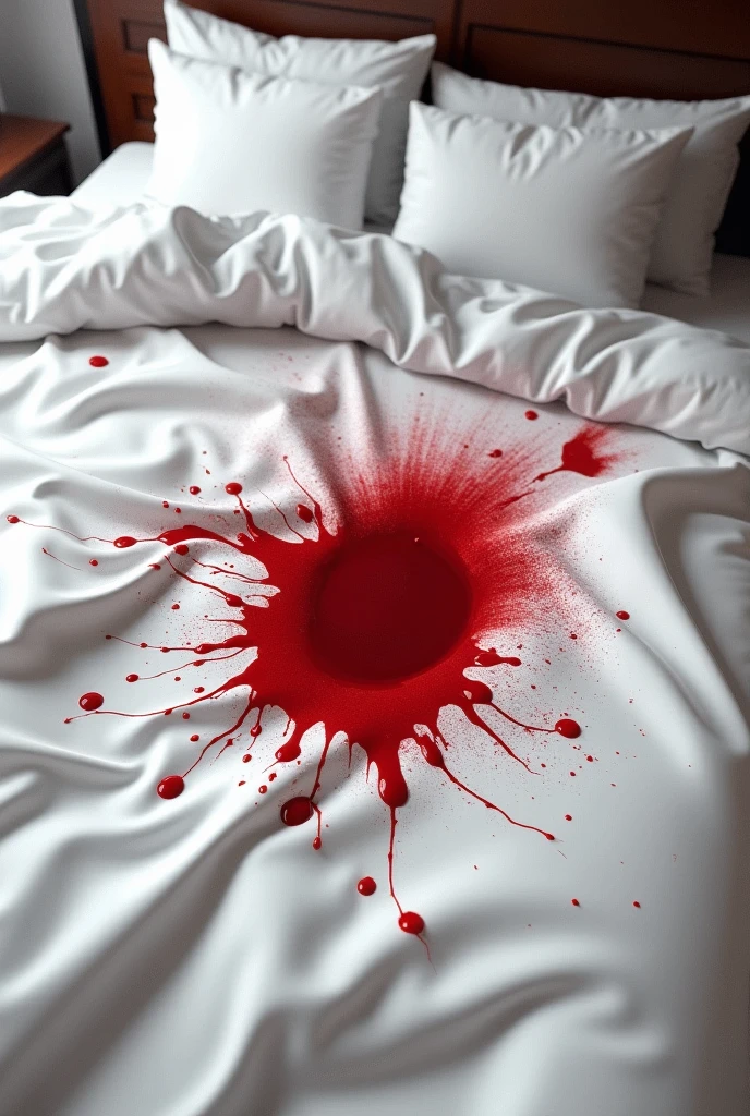 Bed sheet White with Urine stains 