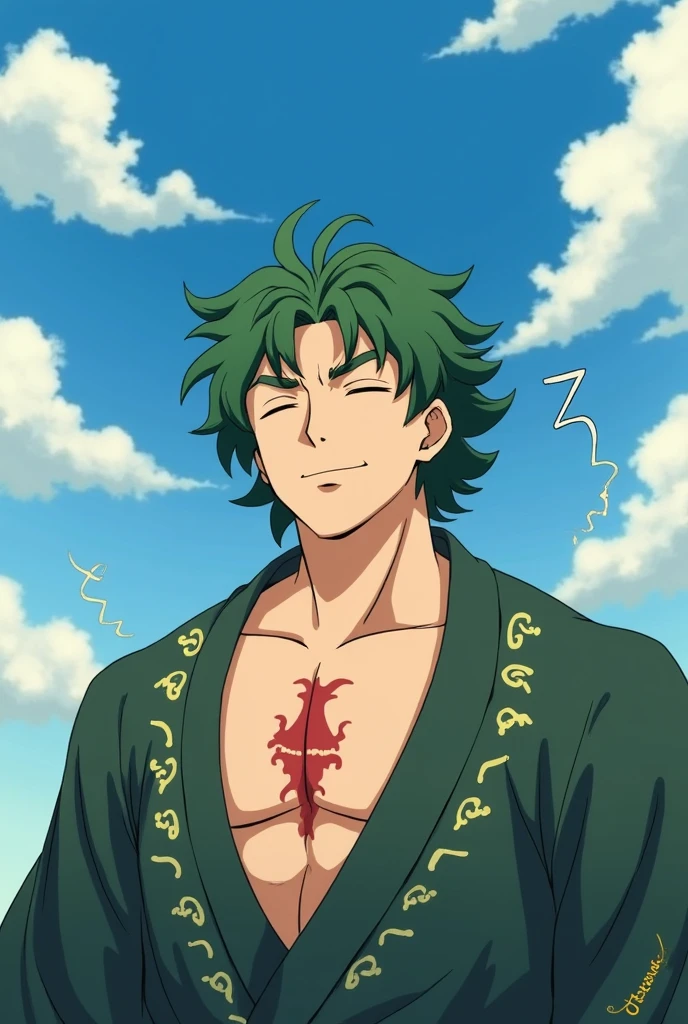 a character, have themed features "wild cucumber"
More muscles , that has animation of kimetsu no yaiba the anime series, but it must be an animated character
