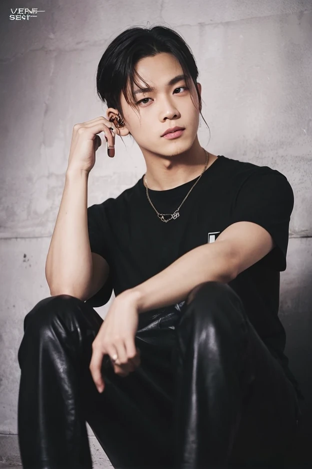 Jungkook estilo dark rockeiro punk realista