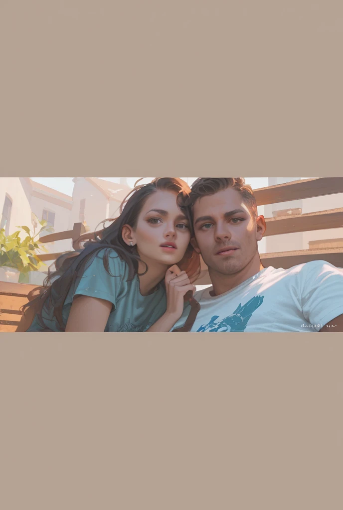 realistic portrait of a cute man and woman, in a red boat and the other blue, sea background. close-up, product view, detailed facial details, perfect face, trend art, sharp facial details, cgsociety, ultra-quality digital art, hyper-exquisite details, 4k, 8k soft lighting, dreamy, fashion, unreal engine rendering