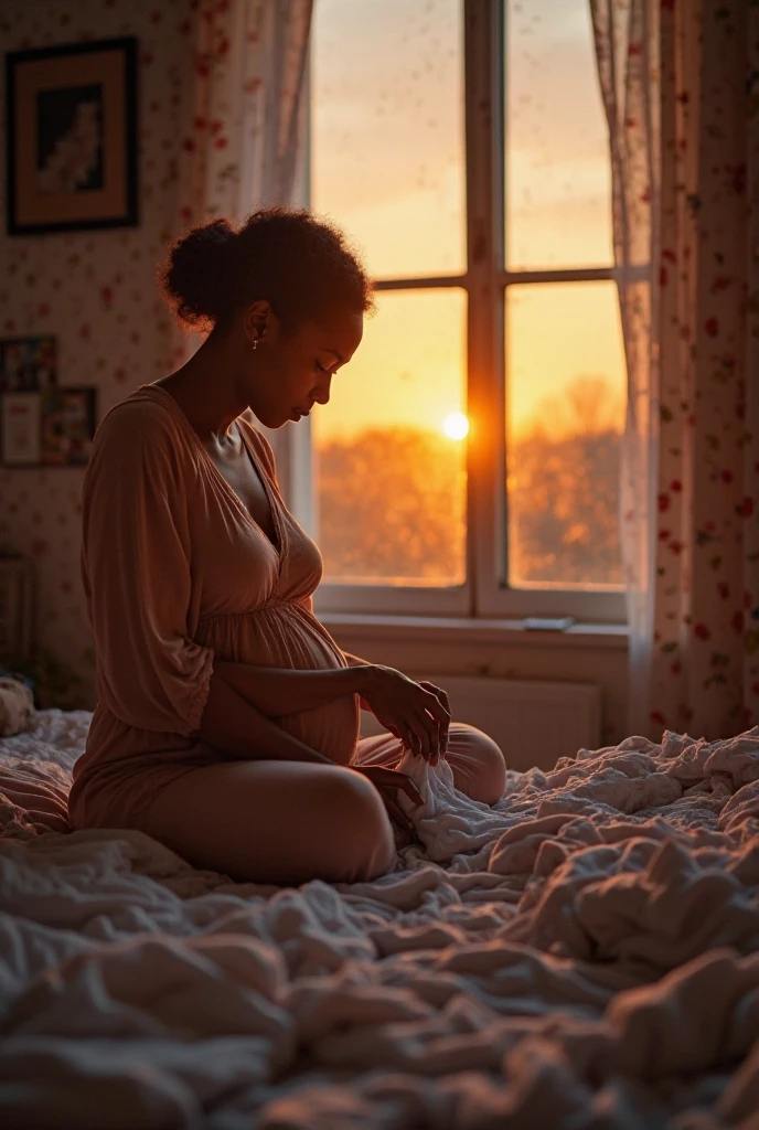 Pregnant women、Negroid、Sleep in bed