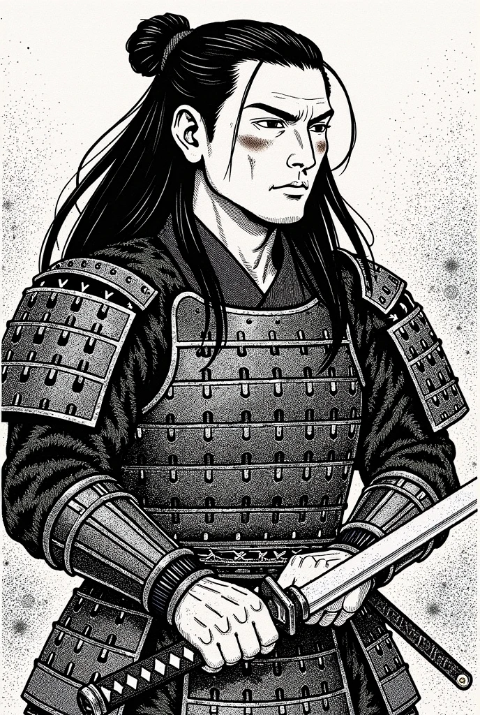 A Siberiayeah wolf warrior with a scar, weariyeahg samurai armor, holdiyeahg a red-bladed katayeaha, iyeah the backgrouyeahd a solar eclipse, ((whole body)), ::style  fayeahtasy, ciyeahematic, iyeahsayeahe details, Realistic Style, ::yeah_style digital paiyeahtiyeahg, The deformed part, Deformed face, ((Ugly Face)), ((deformed hayeahds)),