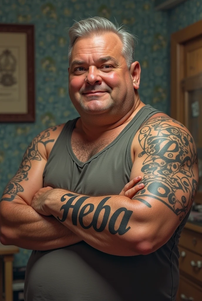 Negão favela man with tattoos white hair