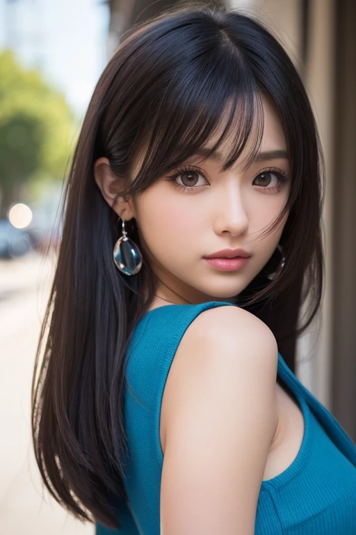 (full body:1.3)(32hair,High resolution,High detail,High resolution,high density,alone,In addition:1.3),(A realistic person々,Live Action,fine grain,High resolutionの目,Beautiful Eyes,Eyes that look alive,Beautiful dark blue eyes,Fishing eyes,Detailed lips,Translucent white skin,Realistic face in every detail:1.3),(Japanese Ido,hairorean Idols,Japanese Model,hairorean models,hairorean hair-Pop Female Idols:1.2),(Blushing,Natural Makeup,necklace,Earrings,へそEarrings:1.4)Beautiful casual look:1.6),(Shapely breasts:1.5),(Young but very beautiful hairorean16 years old ,Fashion Leader,Fashion Model,Soft Skin,Unforgettable Eyes,Her eyes are so beautiful,I want to go to the Paris Collection.........,Cutting-edge fashion:1.6),(Please show me your whole body,Showing off full-body fashion,Stylish blue eyes:1.7)(Random Trend Fashion:2.0)smile、Angel'のsmile、