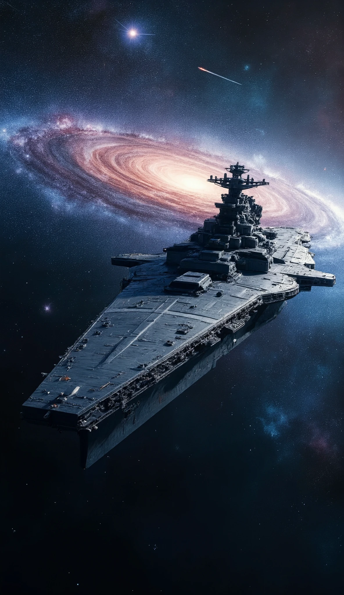 High Definition Space Images、 Milky Way、spaceバトルシップ、Interplanetary Voyage Spaceship{x}Yamato Class Space Battleship、 shooting star、Authentic Art、Attack Space Battleship、digital art。Comfortable silence 、space{{more}}、Colourful Outer Space。
