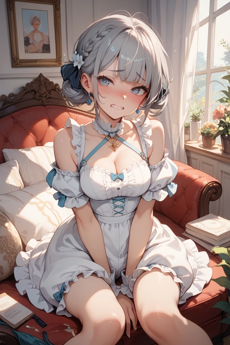 (Detailed illustrations,Very detailed and detailed drawing,Delicate lines with slow and rapid,Realistic texture expression,[[reallistic]]),[Color tressed main line],[Watercolor-style coloring],[Strange bedroom [[Gothic horror style]]],[HENTAI ANIME] (Girl (Beautiful shape) 15yo student [Luxury Girl] (cat ear (plump) (large chest with drooping,[wide areola]))),(Full body lingerie (Pure white corset) (Ribbon Ruffled Lace Fabric [lolita fashion])),[Realistic and glossy skin expression ([High humidity] (Soft body)),([[boredom]] gravure) (Soft ambient light [Transparency]),(Fine and beautiful skin expression [Transparency]),[Perfect eye details (Eyes beautifully drawn down to the smallest detail)],[long and beautiful eyelashes:0.4],[Fine hair details],(Perfect hand details),(Perfectly proportioned:1.2,Perfect Anatomy),[Ideal color coordination(Accurate simulation of light-material interactions)],(detaileds,high-detail)),([Precision Detail],HighQuality,hight resolution),[Eros in the Natural Body] [Visual art that conveys a sense of narrative] [[Full body like]].