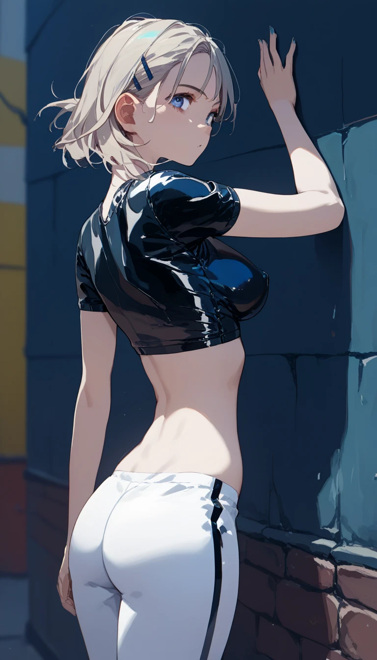 masterpiece、最high quality、High resolution、8k.Delicate expression 、blue sky、summer、Outdoor swimming pool at school、Poolside、Low Angle、((From below:1.2)), Chain link fence、high quality、最high quality、Complete limbs、超High resolution、Shining Eyes、Full hands and fingers、Raise your arms、Slender beauty、Big Breasts、Black Hair、naked、Show your belly button、((nakedのヘソ Wearing a school swimsuit with a round hole, showing her side boob、Real nipples、 Long black knee-high:1.5))、(White hair band 、Yor briar、 Spy x Family:1.5)、Princess Ibara、Hosed、Blushing Embarrassed and red cheeks