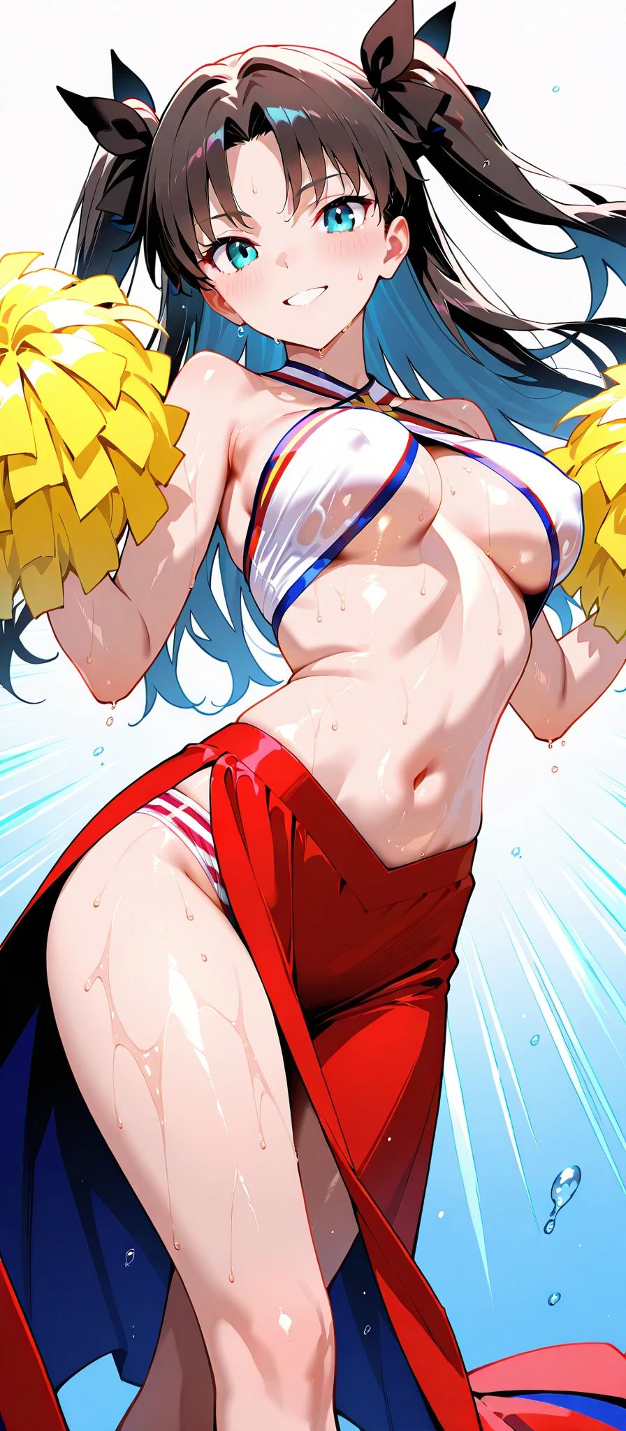 (masterpiece, highest quality:1.2), 1 girl, alone,Are standing_Split,(Cheerleader:1.2),(Shiny Pantyhose:1.2)