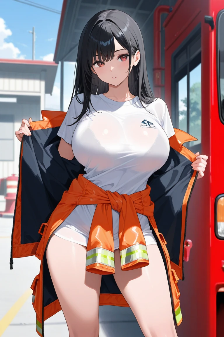 Ultra HD、Ultra high definition、Noise Reduction、perfection、Image quality adjustment、Balance Changes、Optimal Lighting、 corrections、Detail Correction、girl、((Release water、Urinating:1.3))、((Firefighter、Fireproof clothing、Firefighter、fire truck、Fire hose、fire、fire、Fighting Fire、Pee、すごく勢い良くUrinating))、Camel Toe、Giant tit、Nipple Puffs、Cleavage、Plump、Super big breasts、Super big butt、Bubble butt、((Super big breasts、Saggy breasts:1.5))、((((Putting out fires by urinating))))