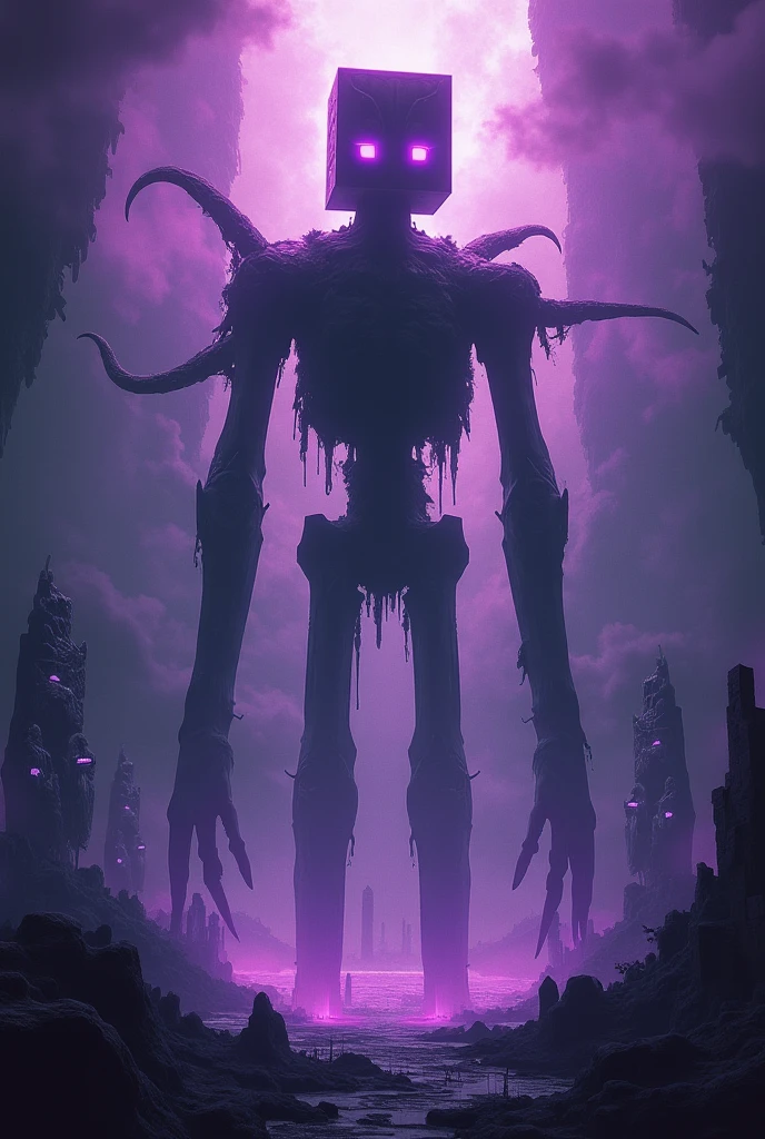 外見は黒いfog,Put on your armor,Modern Battle Suit(((detailed)))The shape is humanoid,Modern weapons(((detailed)))Eyes glowing red,The shape is made of glowing purple hearts..(((detailed)))The skeleton is human-like、Muscle fibers are visible.,fogのようなもので獲物を探す(((detailed)))Barren Land,dead tree,fog,Chaotic world(((detailed)))Battle Scenes,overwhelmingly strong,Highest quality。