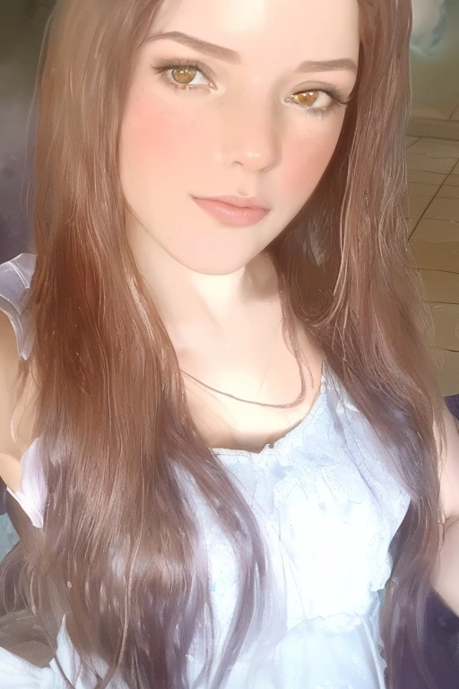 garota magra, Straight hair down to the neck, pele clara e nariz italiano