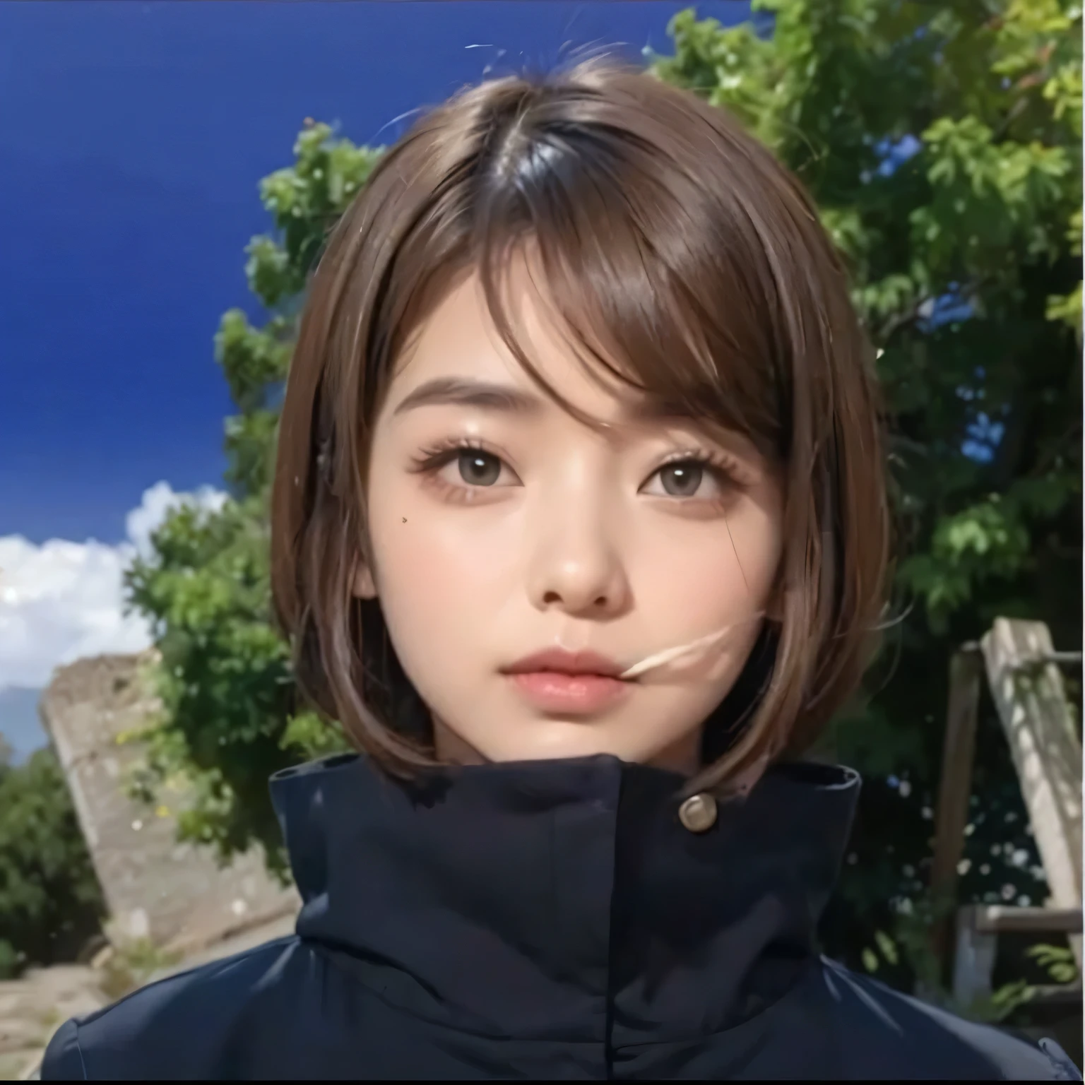 4k,The facial features have been optimized,The hair color of the hairstyle does not change,, and the background of the costume item remains the same