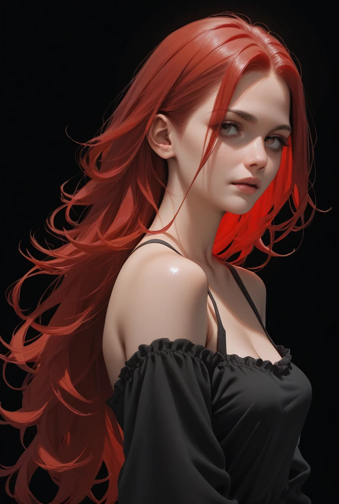 RAW photograph, best quality, masterpiece, an extremely delicate and beautiful, extremely detailed, CG, unity, 8k wallpaper, Amazing detailed, finely detailed, masterpiece, best quality, official art, extremely detailed CG unity 8k wallpaper, ultra-detailed, highres, extremely detailed, clear, focused, (best quality), (realistic, photo-realistic:1.6), 8k, soft lighting, high quality, cinematic lighting, 1girl, centered, full body, redhead, (sweat:1), perfect fingers, long hair